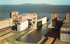 SHIP GRAIN DOCKS HUGE ELEVATORS Fort William & Port Arthur Great Lakes Maritime!
