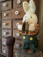 Vintage 1940 Tin Toy Easter Bunny