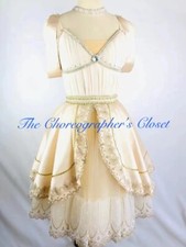 Professional Geda Flora Gold Beige Champagne Ballet Tutu Dress Costume Small Adu