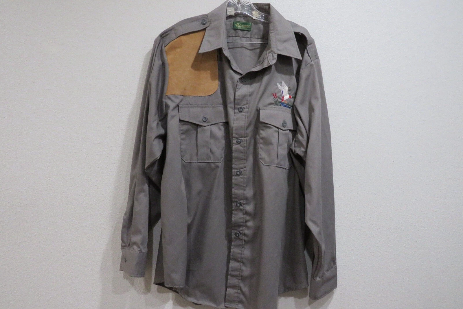 Vintage Outdoor Impression Made in USA Button Up Long Sleeve Hunting Shirt XXL