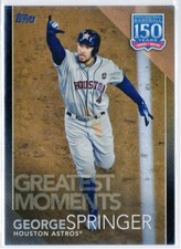 2019 Topps Update 150 Years Black #15070 George Springer Astros 128/299