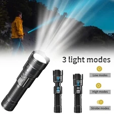 Multifunction Super Bright LED Tactical Flashlight Rechargeable LED Work Light