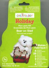 Creatology Holiday Pom-pom Kit Bear on Sled