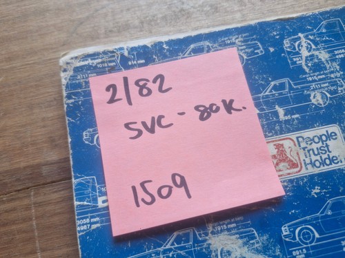 WB Ute van feb 1982 80,000k v8 magnum 308 - owners warranty service manual 1509 - Picture 12 of 12