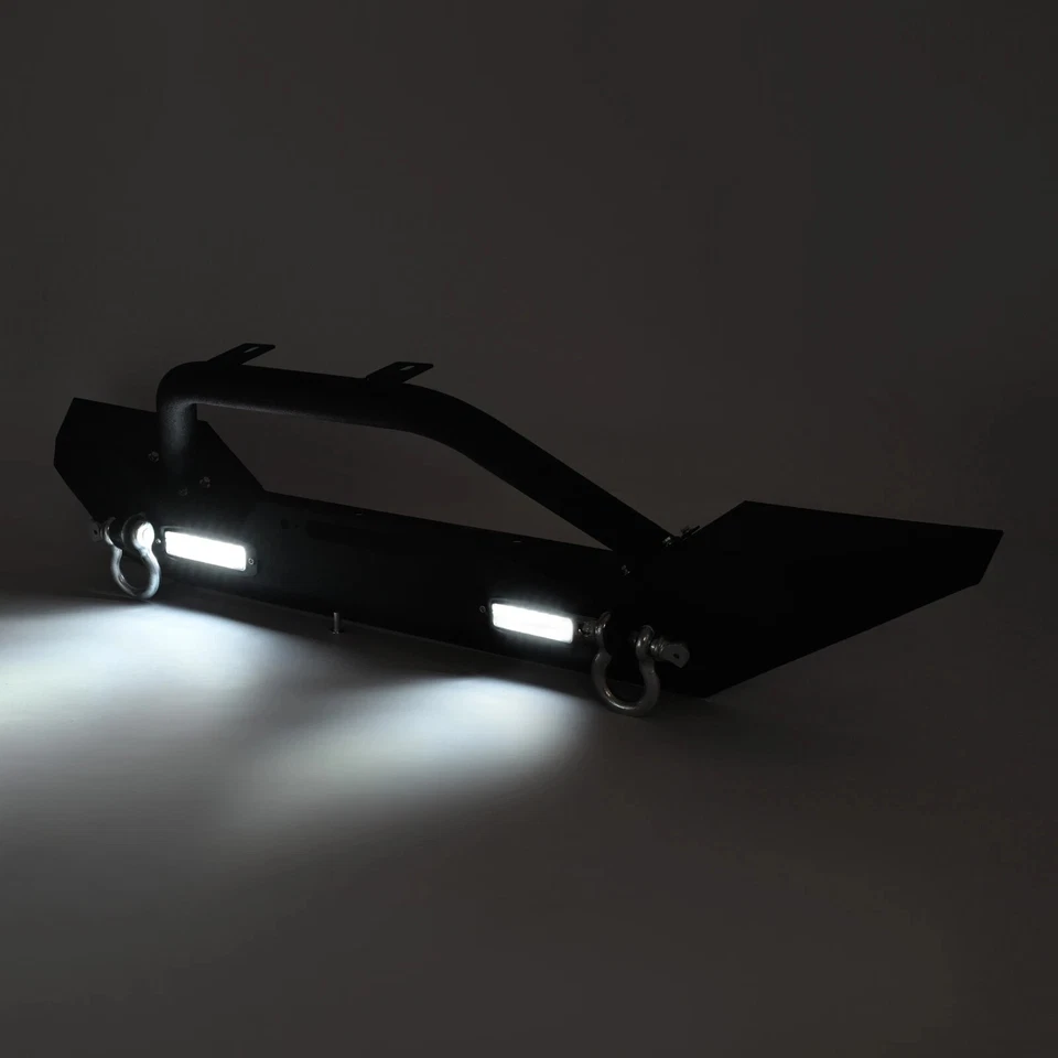 Front Bumper W/ Winch Plate D-Rings Rock Crawler For 87-06 Jeep Wrangler TJ YJ Foto 4 de 4