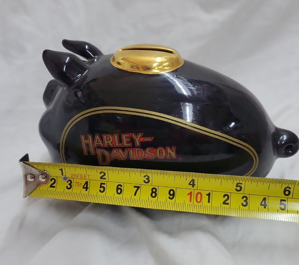 Harley Davidson Hog Gas Tank Piggy Bank 2002 Gold Slot Red & Gold Trim *NICE* eBay