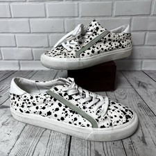 Madewell Sidewalk Low-Top Sneakers in Spatter-Painted Calf Hair Women Sz 8 MD436
