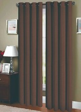 Two Panels Linen Lined and Interlined Grommet Top Window Curtains Drapes 81013-2