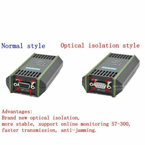 PLC Programming Cable Optical Isolation for Siemens S7-200/300/400 6ES7972-0CB20 - Picture 3 of 3