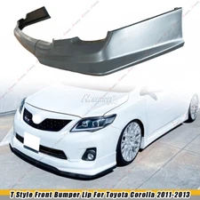 Matte Black For 2011-2013 Toyota Corolla (US-Spec) T Style Front Bumper Lip ABS