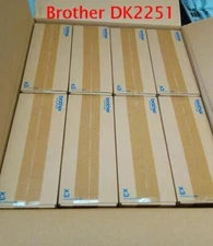 Brother Genuine DK-2251 Replacement Labels Black/Red on White 2.4”x50ft, 24 Pack