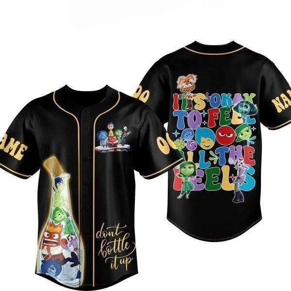 Inside Out 2024 Don’t Bottle It Up Personalized Baseball Jersey