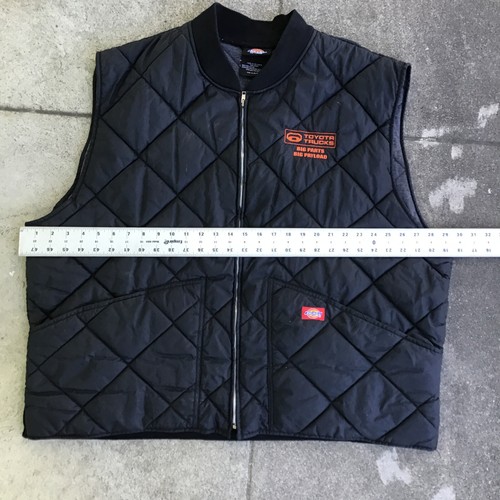 Dickies Toyota Trucks Men 3XL Black Zip Up Vest Thermal Quilted *Flawed* - Picture 11 of 19