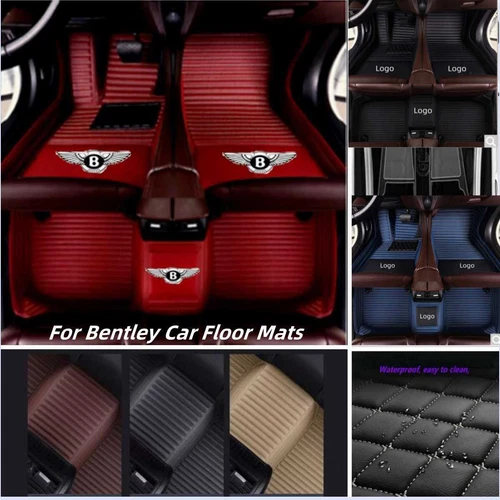 For Bentley All Model Car Floor Mats Waterproof Front & Rear Custom Auto Carpets - Imagen 3 de 34