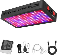 2025 Phlizon 1200W LED Grow Light Full Spectrum for Veg Bloom 0.6x0.6m Grow Tent