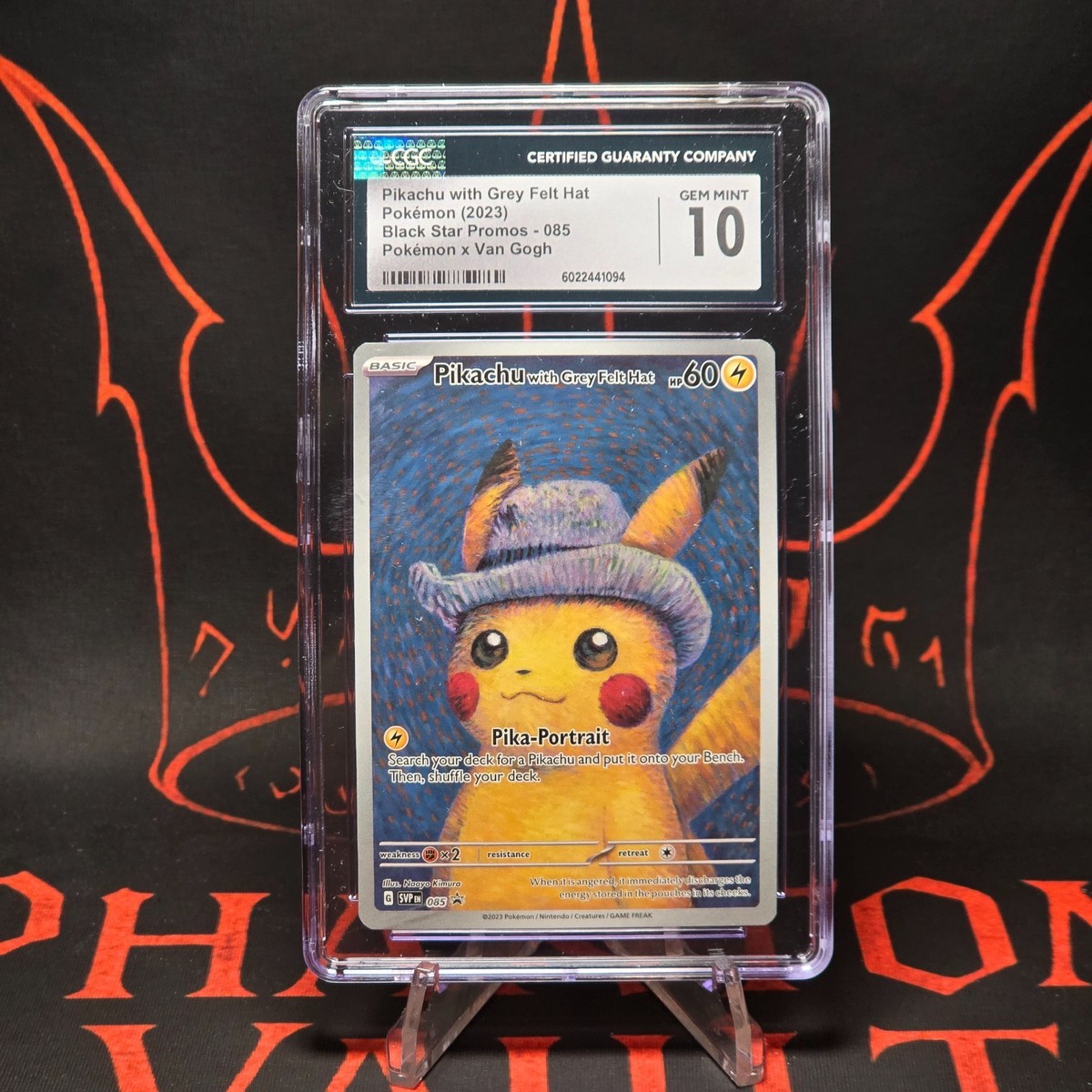 CGC 10 Van Gogh Pikachu with Grey Felt Hat SVP 085 Promo