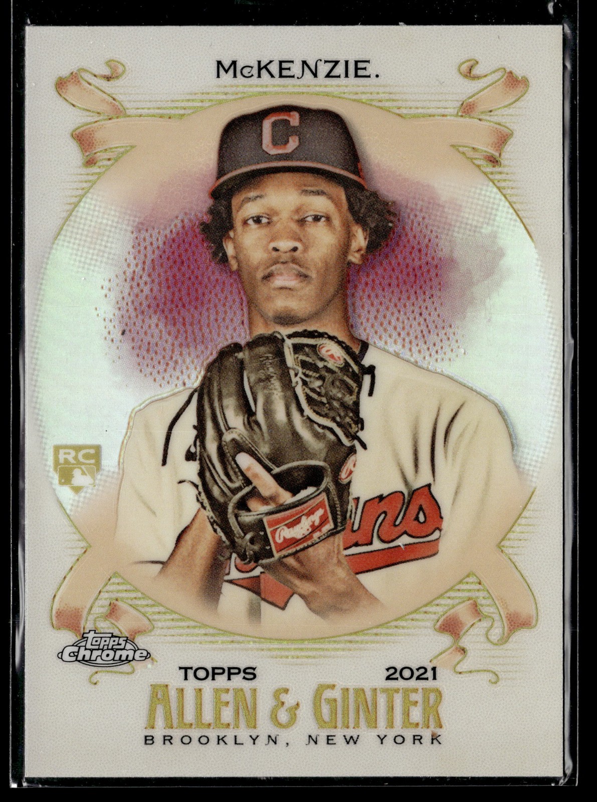 Triston McKenzie RC - 2021 Topps Allen & Ginter Chrome Refractor #283 Cleveland