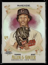 Triston McKenzie RC - 2021 Topps Allen & Ginter Chrome Refractor #283 Cleveland