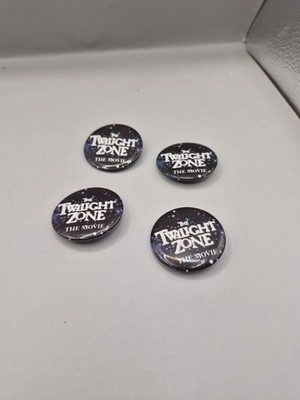 TWILIGHT ZONE THE MOVIE Promo Pin Cosmic Black White Sci-Fi Horror Set Of 4