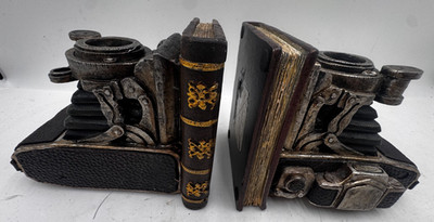 Vintage Garden Ridge Film Camera Shelf Tidy Book Ends For Home & Office Decor