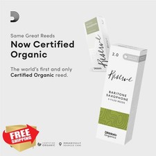 D'Addario Organic Reserve Baritone Sax Reeds 3.0 Strength 5 Pack