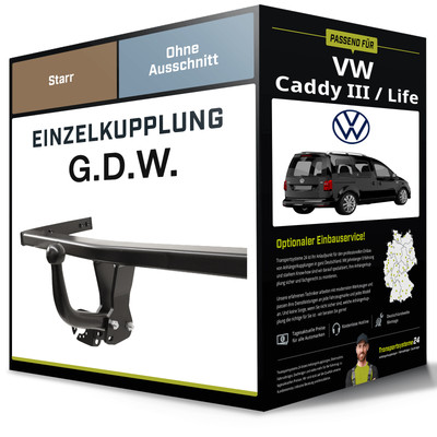 Starre Anhängerkupplung für VW Caddy III / Life 04- Typ 2KB/2KA G.D.W. NEU
