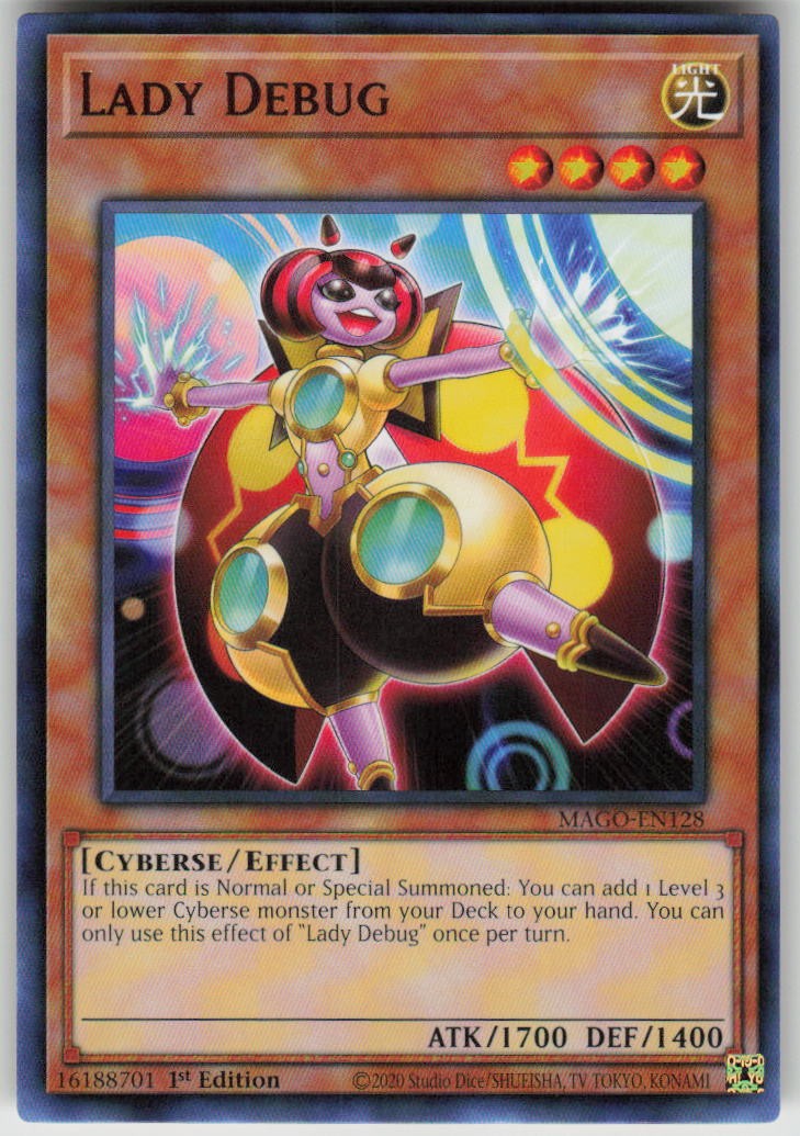 Lady Debug 1st Edition Super Rare Structure Deck: Powercode Link SDPL-EN005 LP