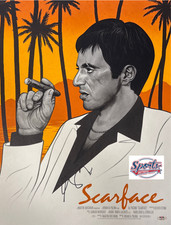 Al Pacino Signed 18x20 Scarface Variant Poster PSA AQ53197