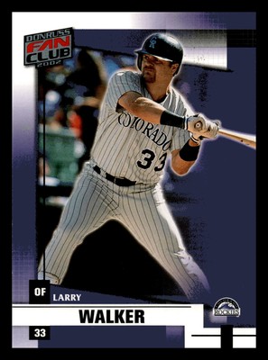 Larry Walker 2002 Donruss Fan Club #46 HOF Colorado Rockies Mint