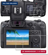 Screen Protector for Canon EOS R5, 9H Tempered Glass 2 Screen 2 Top Glass