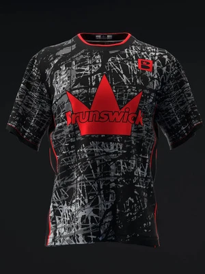 ORANGE FAST TEE Custom Name BRUNSWICK - MELEE JAB CARBON Bowling Jersey Men's & Women's Size