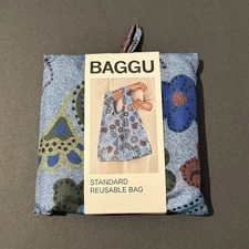 BAGGU DIGITAL DENIM BIRDS Standard Size Reusable Bag - NWT