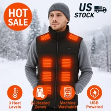 23 Heating Zones Vest Electric USB 20000mah Battery Pack Men Women Heated Jacket
