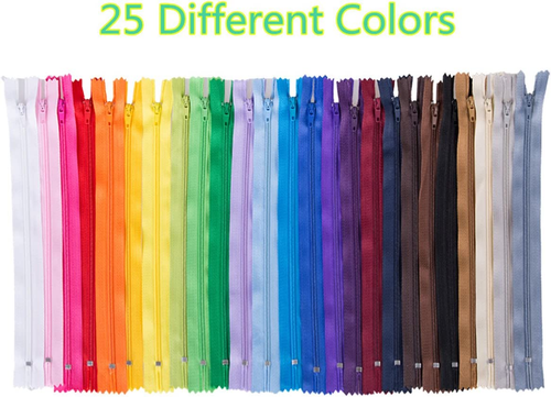 100 Pcs 9 Inch Nylon Coil Zippers Tailor Sewer Bulk for Sewing Crafts 25 Colors - Picture 5 of 12