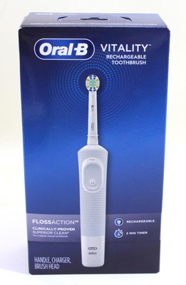 Oral B Vitality Rechargeable Floss Action Toothbrush Complete Sealed Box White