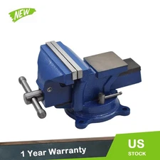 4 Inch Bench Vise with Anvil Swivel Locking Base Table top Clamp Heavy Duty Vice