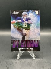 2024 Panini Absolute by Storm Spencer Rattler #BS-SPR Purple Spectrum /5 (RC)