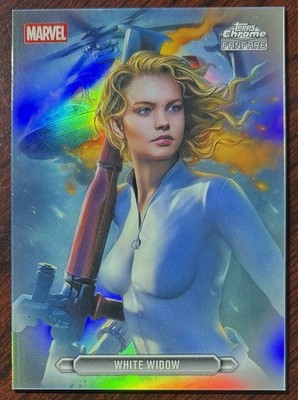 2026 Topps Chrome Marvel Comics White Widow Fanfare Insert Refractor #FF-48