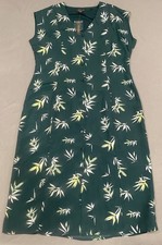 The Limited Women’s Dress L Green Floral Midi Sleeveless Lined Coastal Vacation