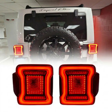 Red Led Tunnel Tail Lights For 2007-2018 Jeep Wrangler Jk Jku Brake Reverse Lamp