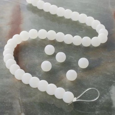 Opaque White Glass Round Beads, 8mm by Bead Landing