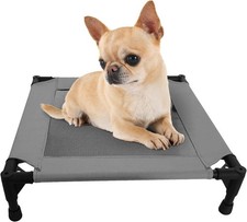 Elevated Pet Bed for Small Dogs Cats, Raised Cooling Cot, Breathable Mesh