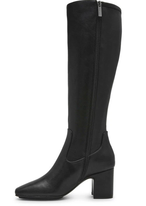 Botas de vestir Anne Klein para mujer Toronto punta cuadrada hasta la rodilla 8,5 M negras Foto 2 de 4