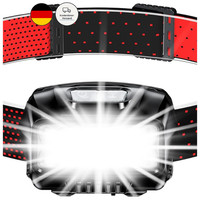 Blukar LED Stirnlampe Wiederaufladbar 2000 Lumen Stufenlos Dimmbar 8 Modi, USB