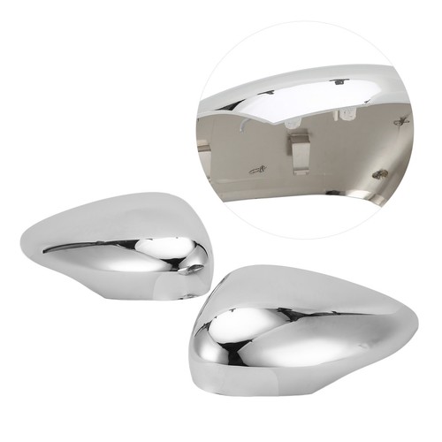 New 2pcs Side Door Rearview Mirror Cover Cap Silver Chrome 8A6117K747CA For - Picture 6 of 12