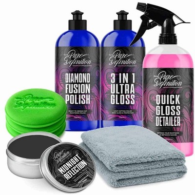 Schwarz Auto Wachs Politur Farbe Restauration Kit Lack Restaurator Set Pure Definition