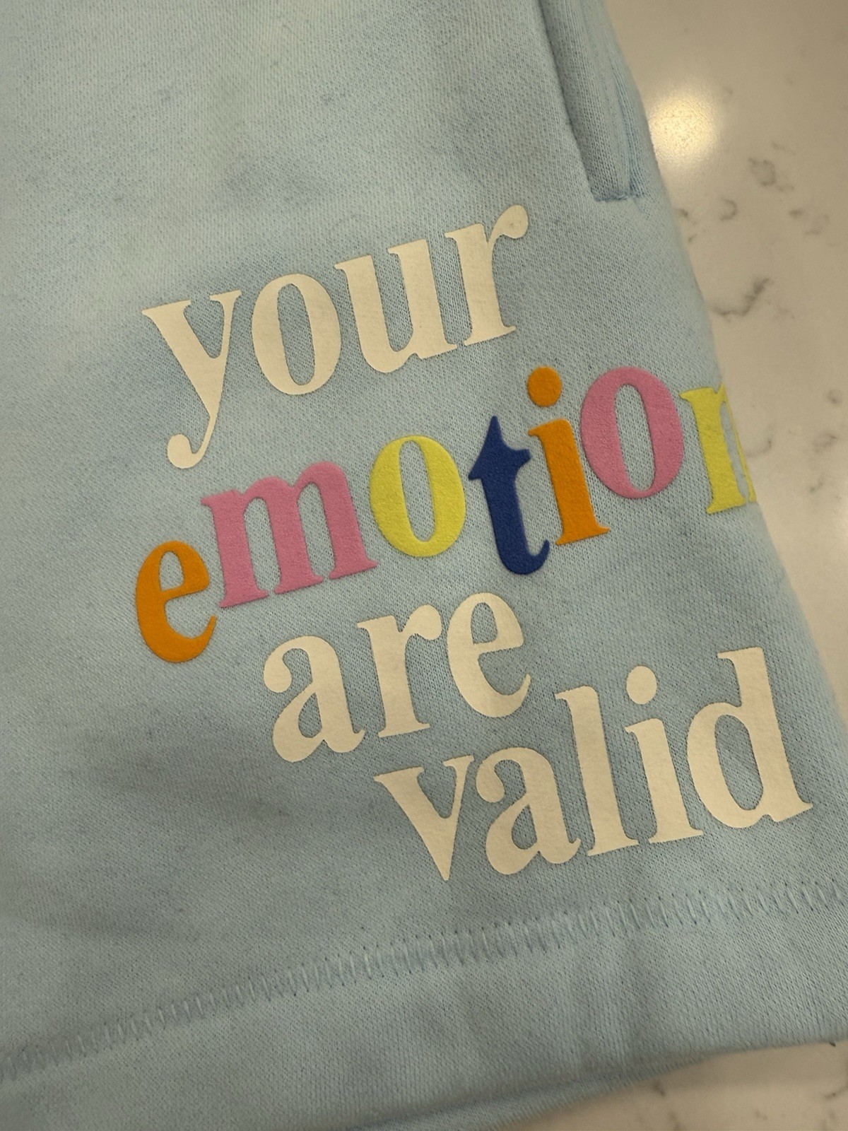 THE MAYFAIR GROUP Sweatshirt & Shorts “Your Emotions Are Valid” Women’s M/L