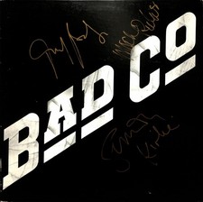 Bad Company  Kirk, Rodgers, Ralphs Signed Self Titled Album BECKETT
