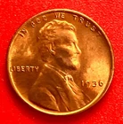 1936-P Lincoln Wheat Cent Penny GEM RD BU From an Original Bank Roll