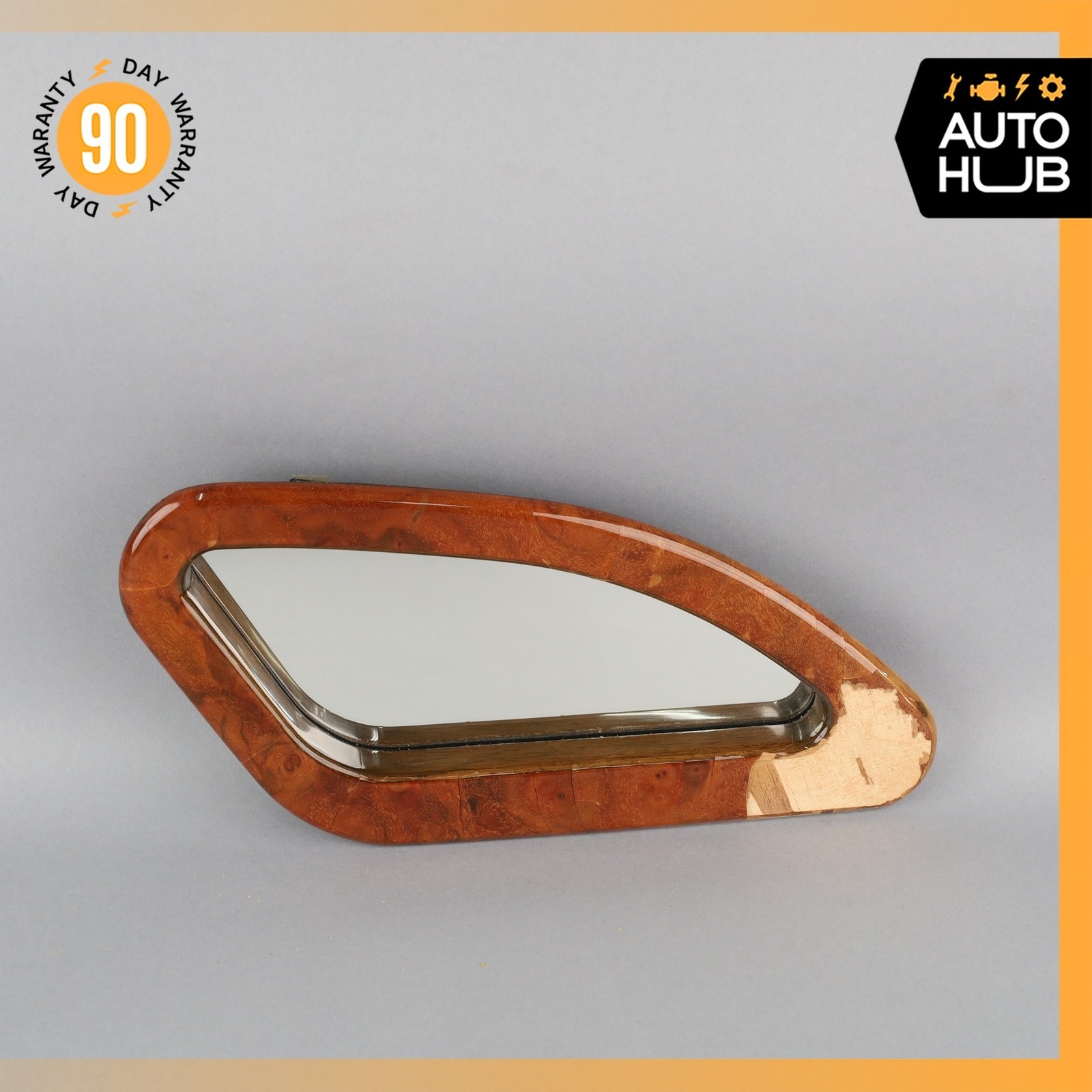 00-09 Bentley Arnage / RR Seraph Rear Right Quarter Vanity Glass Mirror Wood OEM
